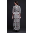 thumbnail image 3 of Bimba Robe Maxi à Taille Smockée Imprimée Feuilles & Fleurs en Rayonne Fendue sur le Côté pour Femmes-TTTG, 3 of 6