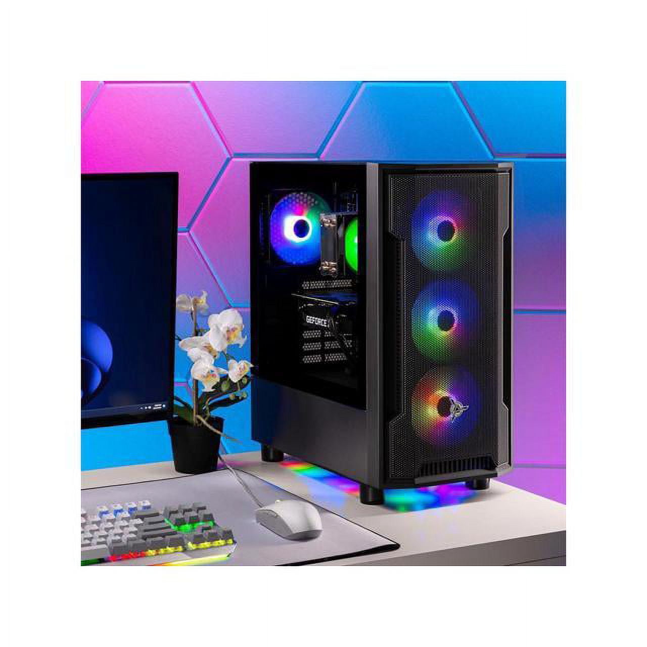 Skytech Gaming Nebula Gaming PC Desktop – AMD Ryzen 5 5600X 3.7 GHz, NVIDIA  RTX 4060 Ti, 1TB NVME SSD, 16GB DDR4 RAM 3200, 600W Gold PSU, 11AC Wi-Fi