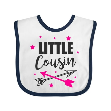 

Inktastic Little Cousin with Arrows and Stars Gift Baby Girl Bib