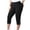 31# Black, variant on XL-5XL Plus Size Capri Leggings for Women Tummy Control Capri Yoga Pants High Waisted Stretchy Mid-calf Length Pull on Tights Jegging Hot Pink XL