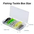 thumbnail image 5 of Goture Fishing Soft Plastic Lures Kit Jig Head Hooks Crappie Lures Trout Bass Fishing Worm Lures Crappie Jigs Fishing Lures Set with Tackl Box for Freshwater Saltwater Fishing, 5 of 7