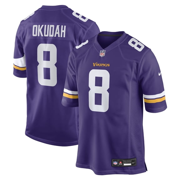 Men's Nike Jeff Okudah Purple Minnesota Vikings Team Game Jersey