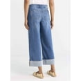 thumbnail image 3 of Free Assembly Women’s High Rise Cuffed Jeans with Patch Pockets, 30" Inseam, Sizes 0-28, 3 of 4