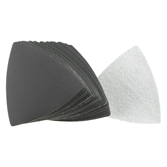 Triangular Sandpaper Hook and Loop Fit 3-1/2" Oscillating Multi-Tool Silicon Carbide for Wet/Dry 600 Grit 30pcs