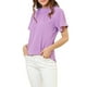 thumbnail image 4 of BLUSA CASUAL DE MANGA CORTA CON CUELLO VOLADO PARA MUJERES INSPIRE CHIC XL LILA CLARO, 4 of 5