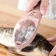 thumbnail image 4 of Fish Scaler with Knife,Fish Scaler Remover,Fish Scales Scraper with Lid Cover,2 in 1 Fish Cleaner Skin Scraper Brush Remover,Fish Scale Planer Tool Fish Scaler Fillet Knife Fish Cleaning Tool(Pink), 4 of 7