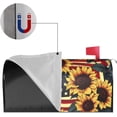 thumbnail image 4 of Vintage US Flag Mailbox Covers, Sunflowers Magnetic Post Box Cover Wraps Standard Size 21x18 in for Garden Yard Decor, 4 of 7