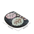 thumbnail image 3 of Alfombra de Baño Semi-Circular Suave con Diseño Floral | Tapete Antideslizante y Absorbente para Entrada de Bañera o Ducha | Multicolor | 16x24 Pulgadas | 100% Poliéster | 1 Pieza, 3 of 8