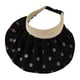thumbnail image 4 of Sombrero de sol para mujer, gorra de playa de verano, ala ancha, informal, protección solar, plegable, en blanco Negro, 4 of 9