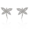 thumbnail image 1 of CZ Dragonfly Earrings, 1 of 1