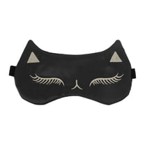 Unique Bargains Cartoon Cat Style Sleep Mask Eye Shade Cover Black