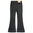 thumbnail image 2 of KIDSCOOL SPACE Girls Jeans, Split Hem with Dual Edges High Stretch Denim Flared Pants,Black, 13-14 Years, 2 of 6