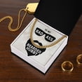 thumbnail image 3 of Husband Gift Necklace, To My Bearded Hubby, Birthday Gift Necklace, Cuban Chain Necklace, Anniversary Gift Necklace For Husband, Gift From Wife, 3 of 7