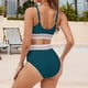 thumbnail image 5 of Traje de Baño de Bikini de Mujer Cuerpo Dividido Cintura Alta Abdominal Que Cubre Traje de Baño Ajustado, Ropa de Playa Sexy de Poliéster para la Piscina, el Mar Y el Verano, 5 of 9