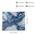 thumbnail image 3 of Qxltty Ink Blue White Marble Soft Cozy Fluffy Blankets for Couch Sofa Chair Bed Camping Picnic Travel Lightweight Bed 50×60inch, 3 of 7