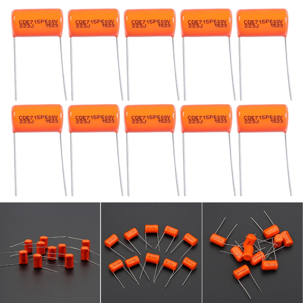 WINDLAND 10Pcs 600v 715P .022uf Electric Guitar Tone Caps Capacitors Replacement Orange Drop Capacitors Tone Caps Guitar Part