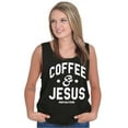 thumbnail image 4 of Coffee & Jesus Christ Religious Faith Tank Top Tee Shirt Women Brisco Brands S, 4 of 6