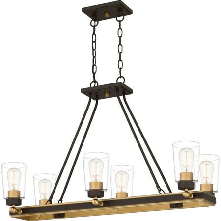 

Quoizel Ato632 6 Light 32 Wide Linear Chandelier - Bronze
