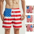 thumbnail image 2 of Stamzod 4Th Of July Mens Swim Trunks Clearance American Flag Print Patriotic Beach Shorts With Mesh Lining Drawstring Waist Quick Dry Swimwear Bathing Suits, 2 of 7