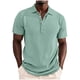 thumbnail image 4 of Ceisia Men's Regular Straight Short Sleeve Polo Shirt Ribbed Texture Cotton Blend Spring Summer Shirt Gift, 4 of 7