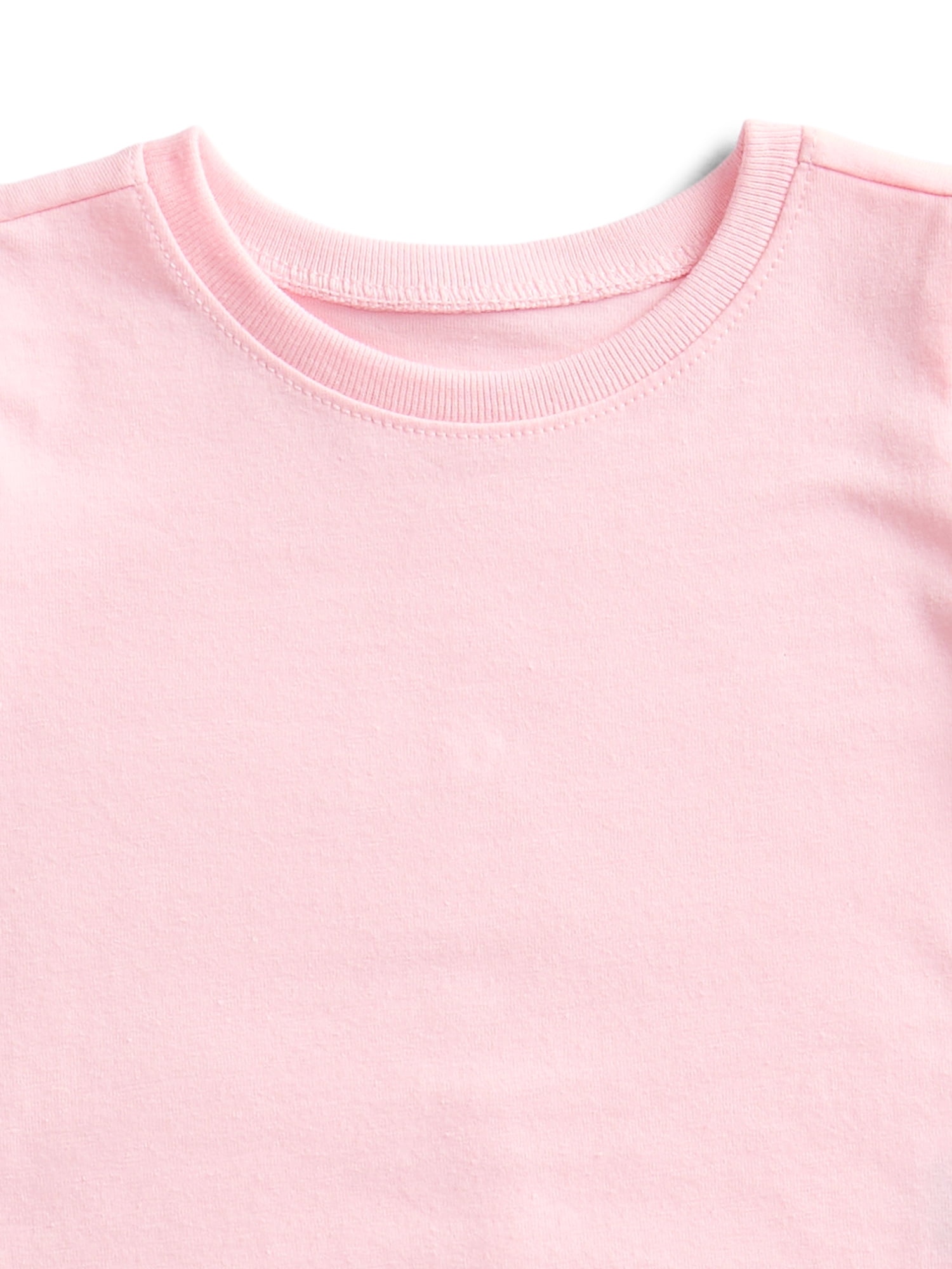 Wonder Nation Baby Girls Short Sleeve Tees, 3-Pack, Sizes 0-24 Months