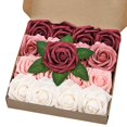 thumbnail image 1 of Flores artificiales Bleum Cade, rosas falsas, 16 unidades con tallos, 1 of 7