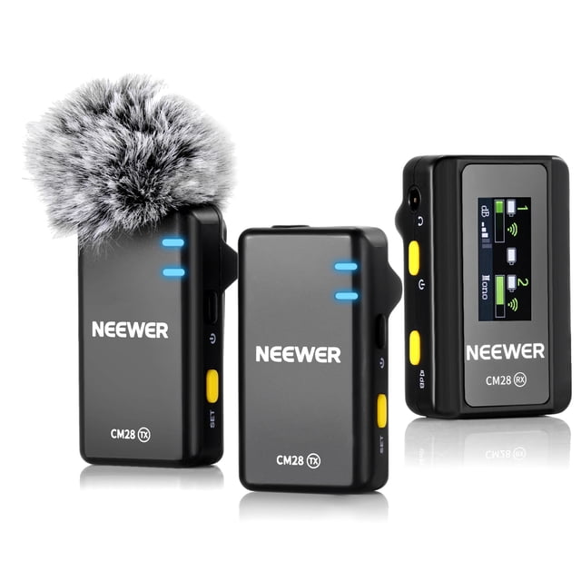 Sistema de micrófono inalámbrico Lavalier Neewer CM28 con 4 GB