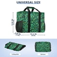 thumbnail image 3 of Large Hand-Held Storage Bag Kitchen Reusable Grocery Bags， Travel Tote Bags， Waterproof Tote，Laundry Bag，Beach Bag， Pool Bag Pretty Green Four-leaf Clover, 3 of 8