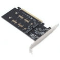 thumbnail image 3 of Tarjeta PCI Express, 3.0 X16 a Adaptador SSD NVME M.2 de 2 Puertos, Tarjeta Adaptadora de Expansión, Dise?o de Dos Placas NVME, Velocidad de Transmisión Rápida, para Computadora de Escritorio EOTVIA No, 3 of 6