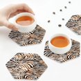 thumbnail image 5 of Kdxio Watercolor Zebra Funny Coasters,4 Pcs Leather Coasters,Housewarming Gifts,Protect Furniture from Water Marks Scratch and Damage, 5 of 6