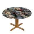 thumbnail image 3 of Orinice Snowmen Winter Folk Art Round Table Cover Stain Resistant Washable Indoor Outdoor Tablecloth Kitchen Dining Wedding Parties 100% Polyester Christmas Theme 54-58, 3 of 8