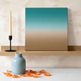 thumbnail image 3 of Ships Next Day Canvas Wall Art 16"x16", Teal Brown Ombre Wood Framed Canvas Print Painting, Turquoise Gradient Modern Abstract Art Ready to Hang Picture Wall Decor for Home Bedroom Kitchen Office, 3 of 9