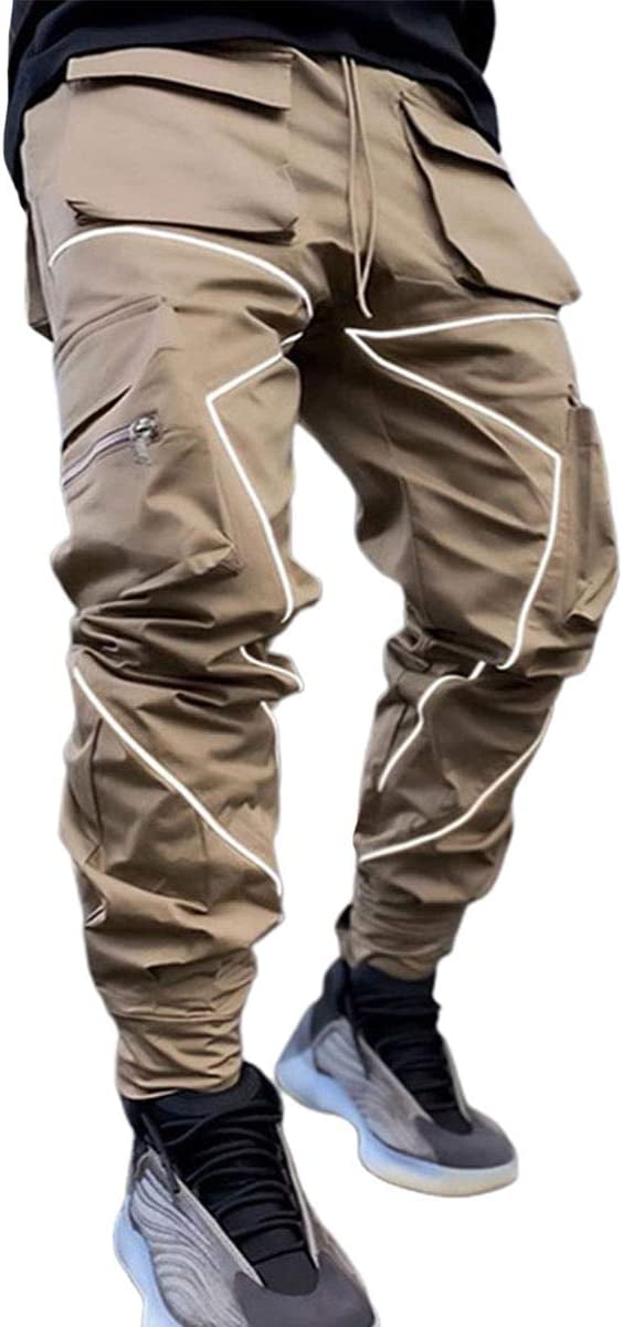 Pantalones cargo de moda con multiples bolsillos para hombre Caqui XS Caqui XS Xishao ropa Walmart en linea