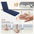 thumbnail image 6 of 72 x 21 x 3 Waterproof Outdoor Chaise Lounge Cushion for Patio Lounge Chair Cushion Replacement - Set of 2, Navy Blue, 6 of 9