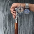 thumbnail image 5 of Nagina International Aluminum & Brass Decorative Rosewood Walking Cane | Full Size Walking-Stick for Men & Women (Spiral Wood, Fairy Dome), 5 of 9