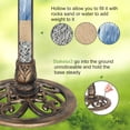 thumbnail image 4 of Bañera para pájaros VINGLI de 71 cm con fuente solar de cobre envejecido, 4 of 9