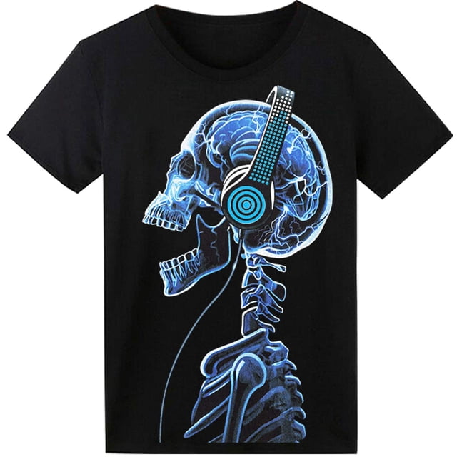 LED T Shirt Sound Activated Glow Shirts Light up Equalizer Clothes for Party