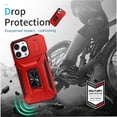 thumbnail image 3 of Funda para GANGXUN iPhone 13 Pro Max - Soporte metálico, Función magnética, Rojo, 3 of 5