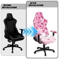 thumbnail image 5 of Garronmavis Beautiful Cherry Blossoms Gaming Chair Cover Stretchable Office Woman Computer Seat Slipcover for Esports Chairs Washable Gamer Room Decor Fits Most Office/PC Chairs, 5 of 7