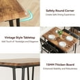 thumbnail image 4 of Dining Table Set for 4, Kitchen Table Chairs Set of 4, Industrial Dining Room Table Set with 4 Upholstered Chairs, 5Pcs Dining Table Set for Small Place, Apartment, Rustic Brown, 4 of 9