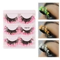 thumbnail image 1 of Pestañas postizas luminosas shamjiam 3 pares 3D color brillante, 1 of 9