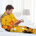 thumbnail image 6 of Kdxio Happy Halloween1 Men’s Pajama Set Pajamas For Men 2 Piece PJ Set with Men Pajama Pants and Long Sleeve T-Shirt Lounge Set-X-Large, 6 of 7