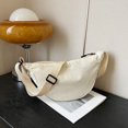 thumbnail image 3 of DQrwqpou Bolsos Cruzados Pana para Mujer Bolso Masa Color Sólido Bolso Bandolera (blanco), 3 of 9