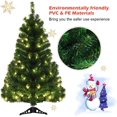 thumbnail image 3 of Goplus 4ft Pre-Lit Christmas Tree, Artificial PVC Xmas Tree with 100 Warm White LED Lights and Stable Triangular Stand, Ideal for Home Office Shop Decoration, 3 of 8