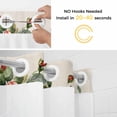 thumbnail image 2 of Floral Wreath No Hooks Shower Curtain with Snap-in Liner Blossoming Rose Shower Curtains for Bathroom, Waterproof, Easy Install, Washable 72"x84", 2 of 9