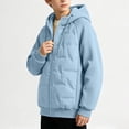thumbnail image 5 of Txenfivo Boys Jacket with Hood, 7-17 Full Zip Warm Quilted Coat for Boys Contrast Sleeve Outerwear, 5 of 8