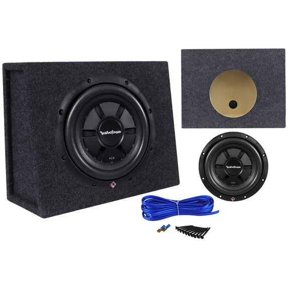 Rockford Fosgate R2SD2-10 10" 400W 2 Ohm Subwoofer + Slim Sub Enclosure Box