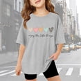 thumbnail image 2 of Vêtements pour Filles Imprimé Chemise à Manches Courtes pour Fillettes Hauts d'Été pour Filles Col Rond Vêtements pour Filles 9-10 Ans Mode pour Filles, 2 of 6