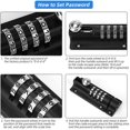 thumbnail image 3 of Code Door Lock, 4 Wheels Recodable Door Lock Water Resistant Keyless Combination Lock with High Security One-Way Screws for Sheds/Barns, 3 of 5