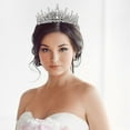 thumbnail image 4 of Silver Wedding Crystal Tiaras and Crowns for Women, Bride Royal Queen Headband Princess Quinceanera Headpieces for Birthday Prom Pageant Party, 4 of 8